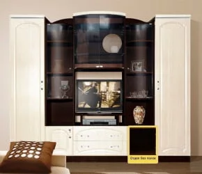 Стенка Александра 6 МДФ Венге/Млечный дуб