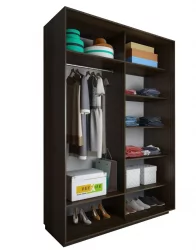 Шкаф-купе с зеркальными дверьми Акцент-Вера КР 1200х600  Ясень шимо светлый