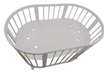 Кровать-трансформер с двумя матрасами Merry Happy Mini матовая Слоновая кость