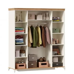 Корпус шкафа четырехстворчатого Вилладжио ЛД 680.100.000 Алебастр/Дуб золотой