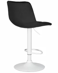 Стул барный DOBRIN TAILOR WHITE Черный велюр MJ9-101