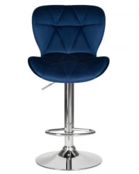 Стул барный ДОБРИН БАРНИ (синий велюр (МДЖ9-117)) 2 шт / DOBRIN BARNY (MJ9-117))