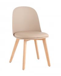 Стул Fog с подушкой Бежевый деревянные ножки