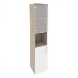 Шкаф высокий узкий левый ОНИКС О.СУ-1.4(Л) Дуб Аттик/Белый / ONIX O.SU-1.4(L)