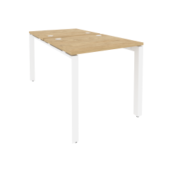 Рабочая станция на П-образном м/к ОНИКС О.МП-Д.РС-2.0.7 Тиквуд Светлый/Белый / ONIX O.MP-D.RS-2.0.7