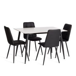 Металлический стул Asti TREND, экокожа, черная, 47х54х86 см