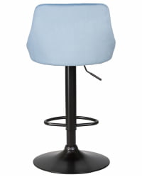 Стул барный DOBRIN LOGAN BLACK (пудрово-голубой велюр (MJ9-74)) 2 шт