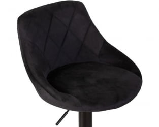 Стул барный ДОБРИН ЛОГАН БЛАCК (черный велюр (МДЖ9-101)) 2 шт / DOBRIN LOGAN BLACK (MJ9-101))