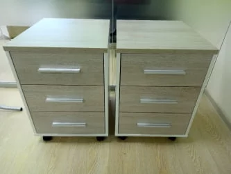 Тумба подкатная Deka 9.05.01 Дуб Сантана светлый/Белый