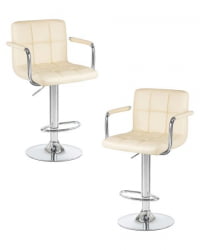 Стул барный DOBRIN KRUGER ARM (кремовый) 2 шт