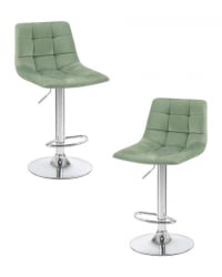 Стул барный DOBRIN TAILOR (пудрово-мятный велюр (MJ9-87)) 2 шт