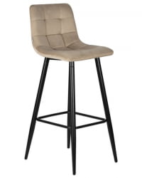 Стул барный DOBRIN NICOLE (черные матовые ножки, мокко велюр (108-104)) 2 шт