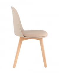 Стул Fog с подушкой Бежевый деревянные ножки
