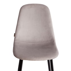 Стул BREEZE (mod. JSC-58) Велюр/металл , 44 х 53 х 86 см, Light grey (светло-серый) HLR14 / черный