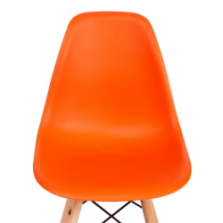 Стул CИНДЙ (ЕАМЕС) (мод. 001) / 1 шт. в упаковке дерево бук/металл/сиденье пластик, 51кс46кс82.5см, оранжевый/оранге / CINDY (EAMES) (mod. 51x46x82.5см, оранжевый/orange