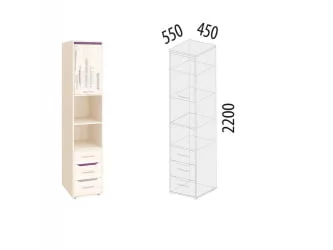 Стеллаж в детскую Мегаполис 55.04.1 Сосна Астрид