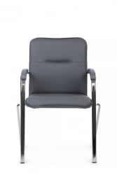 Стул Самба с пластиковыми подлокотниками SMB-03H Хром гальв. Серый