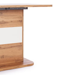 Раздвижной стол SMART ЛДСП, 105-140х68,6х75 см, Дуб вотан/Белый