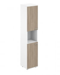 Шкаф-стеллаж Sigma SG.846.WH.OD.OD.L Белый Дуб темный