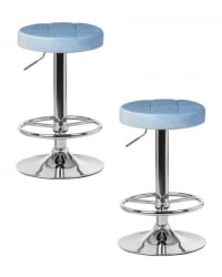 Табурет барный DOBRIN BRUNO (пудрово-голубой велюр (MJ9-74)) 2 шт