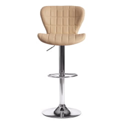 Стул барный AVIONIC (mod. KY712A) металл/экокожа, 45*53*86-107 см, бежевый/хром