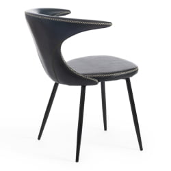 Стул FLAIR (mod. 9020) экокожа/металл, 60 х 56 х 78 см , зеленый 14/черный