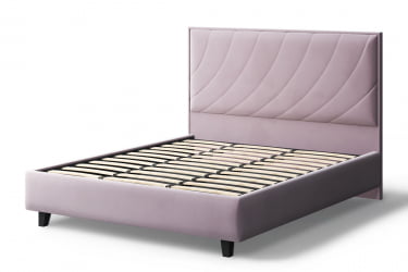 Кровать СОФИЯ 2000*1200мм (на опорах), велюр NEO 15 (лиловый), (б/основания, б/матраса)