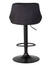 Стул барный ДОБРИН ЛОГАН БЛАCК (черный велюр (МДЖ9-101)) 2 шт / DOBRIN LOGAN BLACK (MJ9-101))
