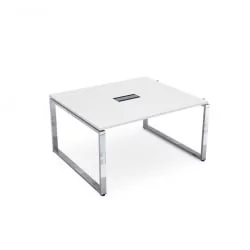 Стол системы БЭНЧ, переговорный, начальный GLOSS LINE НСПН-О.926 Белый Премиум