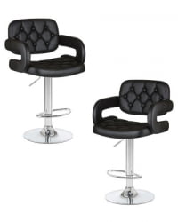 Стул барный ДОБРИН ТИЕСТО (черный) 2 шт / DOBRIN TIESTO