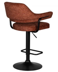 Стул барный DOBRIN CHARLY BLACK (терракотовый твид (LEO56)) 2 шт