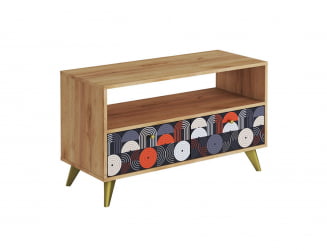 Тумба дизайнерская ТМ-005  дуб крафт золотой/VINIL