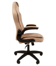 Кресло для геймеров CHAIRMAN GAME 50 black Св.бежевый-коричневый