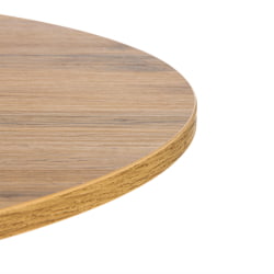 Круглый стол URANUS ЛДСП/металл, 90x90x77 см, Дуб вотан/Черный