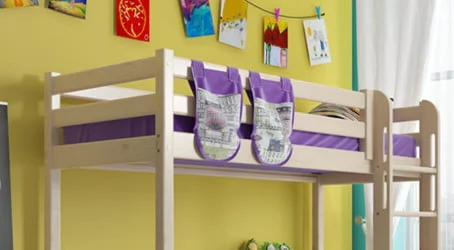 Двухъярусная кровать Соня Вариант 9 с прямой лестницей