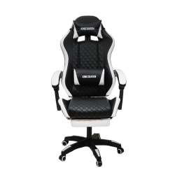 Кресло 892-1 цвет черный/белый с массажем 892-1-black-white-mass