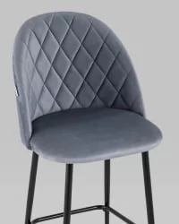Стул полубарный Марсель ПЛ велюр Серый