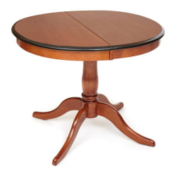 Раздвижной овальный стол Siena ( SA-T4EX) дерево гевея/мдф, 90+30х90х75см, MAF Brown