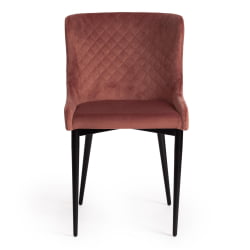 Стул MANTRA (mod. 713) ткань/металл, 49х61х82 см, высота до сидения 49 см, коралловый barkhat 15 /черный