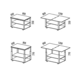 Стол-трансформер Агат 35 Дуб Кронберг