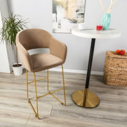 Кресло Бар Oscar Б Diag beige/Линк золото