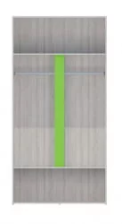 Детский шкаф для одежды Палермо Юниор 07 Белый глянец Ясень шимо светлый Зеленый