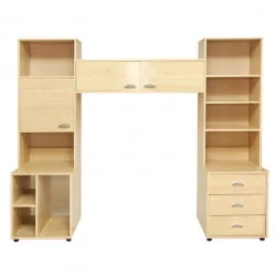 Стеллаж открытый с тумбой и ящиками Modul 4 Клен