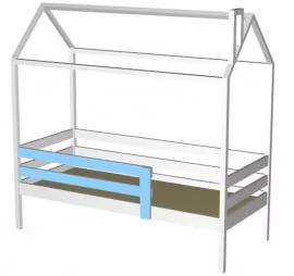 Детская кровать с бортиком RooRoom кд-33С Серый