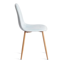 Металлический стул BREEZE (mod. 4724) Велюр/металл , 44 х 53 х 87 см, Aquamarine (аквамарин) HLR16 / натуральный