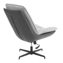 Кресло лаунж Cosmo велюр/букле (HYP)/экокожа, светло-серый/графит