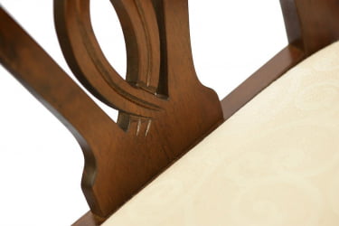 Стул Афродита/ Aphrodite дерево гевея, 46х54х99см, Cappuchino , ткань кремовая с рисунком (3321)