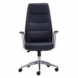 Кресло руководителя BRABIX PREMIUM Adept EX-752, синхромеханизм, алюминий, экокожа, черное