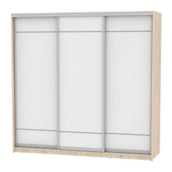 Шкаф-купе B-230х235х60-3(ДСС-Белый-D7D7D7)