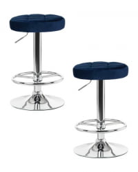 Табурет барный DOBRIN BRUNO (синий велюр (MJ9-117)) 2 шт